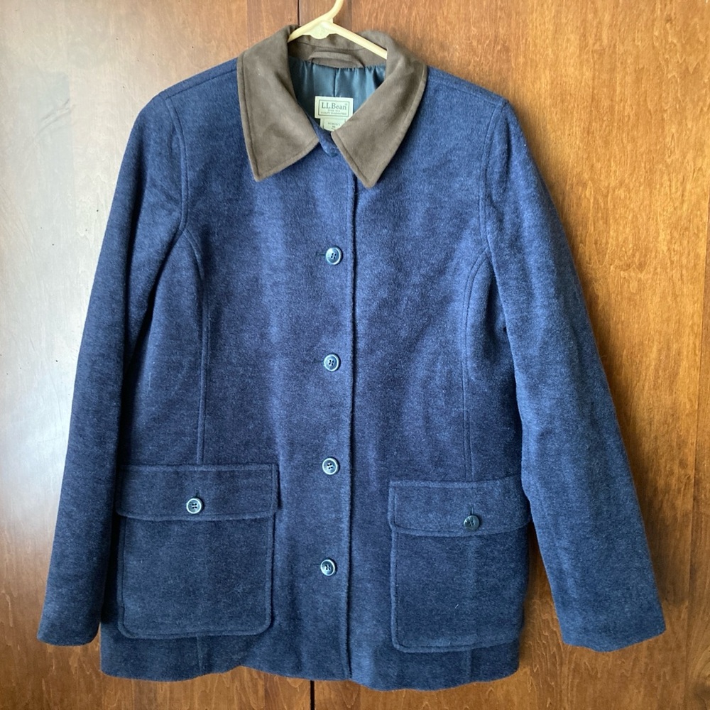 Classic LL Bean Wool Field Coat Woman’s Size M Vintage